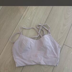 Women's Light Pink Strappy lulu workout bra